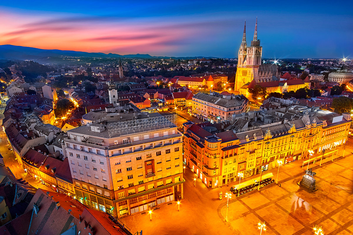 Загреб, вид с Исторической смотровой площадки