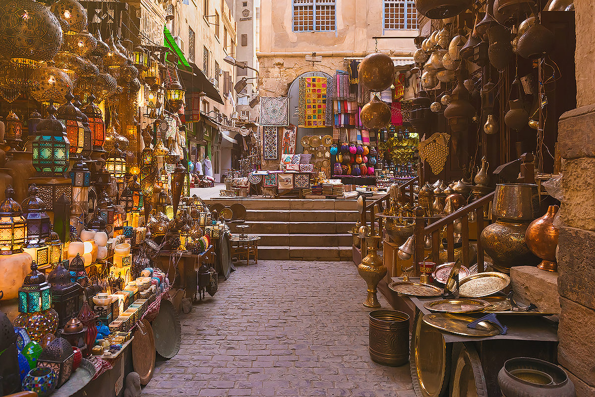 Рынок Хан эль-Халили в Каире, Египет