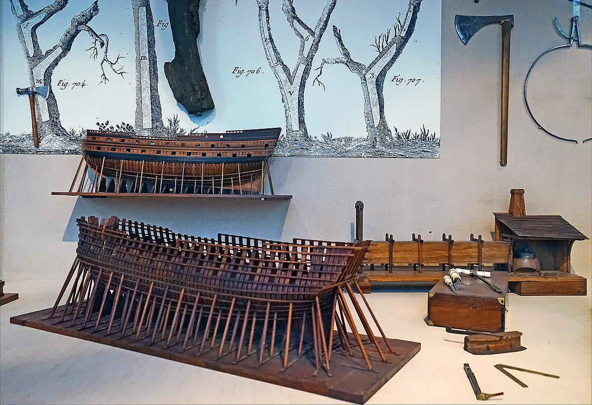 Экспонаты в Национальном морском музее, Париж
