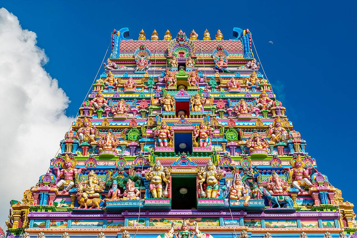Фасад индуистского храма, Сейшеллы