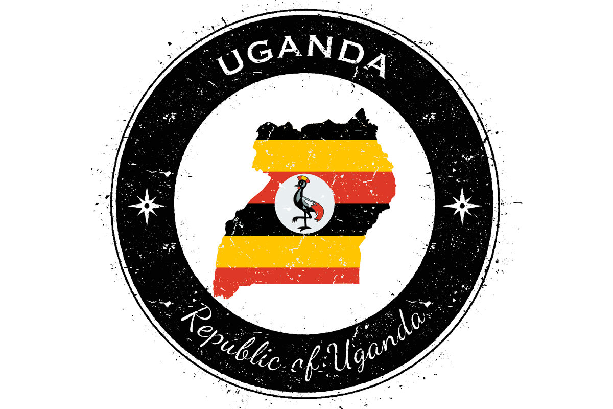 Карта и флаг Уганды